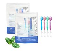 26-pack 5-in-1 Mini Toothbrushes With Dental Floss And Toothpaste, Portable Disposable Travel Oral Care Set(2pcs)
