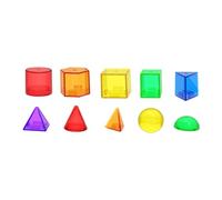 26 Piezas Bloques de Patrón Geométrico Transparentes Coloridos Juego Educativo para Desarrollo Sensorial Hechos de PP Adecuados para Enseñanza en Aula, Geométrico