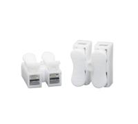 26 Piezas Conector de Cable Terminal de Prensa de Resorte Rápido | Conexión sin Tornillos, Evita Cortocircuitos, para Cableado E Iluminación, Plástico Blanco, Diseño de Presión