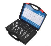 26 piezas de comprobadores de rosca de tuerca y perno para reparación de automóviles DIY en áreas difíciles y estrechas, juego de herramientas portátiles para taller y mantenimiento de campo