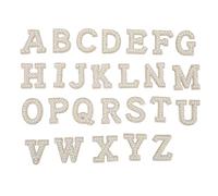 26 piezas de parches con letras para planchar, parches de letras con diamantes de imitación y perlas falsas para camisas, sombreros y mochilas, elegante adorno DIY con letras