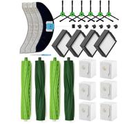 26 Piezas de Recambios para iRobot Roomba Combo j7+/j9+/10 Max Aspirador,Kit Accesorios de Repuesto Combo j7 Plus/j9 PLus: 4 Cepillo Principal,6 Cepillos Laterales,4 HEPA Filtros,6 Bolsas,4 Paños