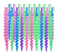 26 piezas espiral pelo permanente barras de plástico medio/largo peluquería peluquería estilo rizado permanente Rodillos de pelo rizador de pelo herramientas de salón para mujeres damas niñas (15,5 cm