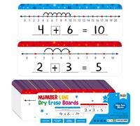 26 Pizarras de Borrado en Seco con Línea Numérica, Pizarra de Doble Cara para Escribir y Borrar-0-10 en un lado y 0-20 en el otro Pizarra Blanca de Matemáticas para Niños, Estudiantes, Aula y Hogar