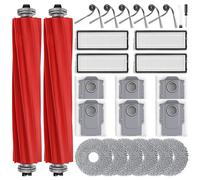 26 recambios accesorios para Roborock QV 35A / QV 35S / QR 798 / QR 598 Aspirador Robot Lavador, 6 bolsas de polvo 6 fregonas 6 cepillos laterales 4 filtros HEPA 2 cepillos principales