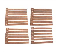 26 separadores de discos de vinilo de madera, orden alfabético, AZ