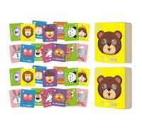 26 Tarjetas Didácticas del Alfabeto ABC con Máscaras De Animales, Aprende Letras, Tarjetas Coloridas con Máscaras del Alfabeto ABC, Juegos Educativos Interactivos(2 Sets)