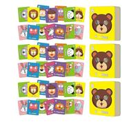 26 Tarjetas Didácticas del Alfabeto ABC con Máscaras De Animales, Aprende Letras, Tarjetas Coloridas con Máscaras del Alfabeto ABC, Juegos Educativos Interactivos(3 Sets)