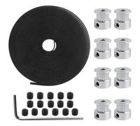 26 unids/set Kit de correa de distribución for impresora 3D, correa síncrona 2GT de 5m * 6mm con rueda de polea 20 dientes agujero de 5mm