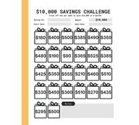 26 Week Money Challenge Tracker: $10,000 Savings Challenge In 6 Months - Weekly Bingo Money Saving Planner To Help You Save 10K Dollars