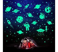 260 estrellas que brillan en la oscuridad, estrellas brillantes para techo, pegatinas de pared de estrellas, sistema solar, niños, decoración de habitación para dormitorio