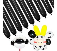 260 Globos Negros de Modelado y 100 Largos de Animales - Látex Grueso para Decoración de Fiesta de Halloween - 100 Unidades