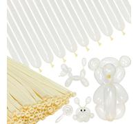 260 Globos Transparentes y 100 de Modelado - Látex Largos y Delgados para Cumpleaños, Bodas - Giratorios para Principiantes - Decoración de Fiestas de Carnaval Infantil