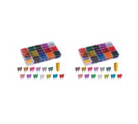 260 Pcs Cuchilla Estándar Surtido de Fusibles de Coche,1A 2A 3A 4A 5A 7.5A 10A 15A 20A 25A 30A 35A 40A Kit de Fusibles de Cuchilla Mediana