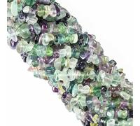 260 piezas de cuentas de cristal de fluorita natural en forma de astilla de 5 mm a 8 mm, cuentas de gemas irregulares con agujeros para bricolaje, para hacer pulseras, collares, pendientes, joyería