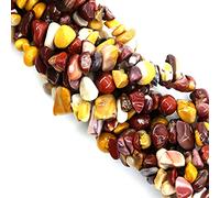 260 piezas de cuentas naturales de jaspe mookaíta de 5 mm a 8 mm con agujeros, cuentas de cristal irregulares para hacer pulseras, collares, pendientes, joyería, manualidades, 81 cm