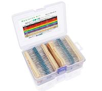 2600 Piezas 130 Valores Kit de Resistencia, 1% de distribución de Resistencia 1 Ohm-3 Ohm 1/4W Varios Resistores de Película Metálica y con Cajas de Almacenamiento para Proyectos y Experimentos de DIY