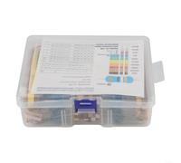 2600PCS 1 4W Metal Film Resistor Kit 130 Valores 1Ω-10MΩ con Componentes de Tabla de Códigos para Arduino DIY Circuitos LED Proyectos de Ciencias Escolares Prototipado sin Soldadura