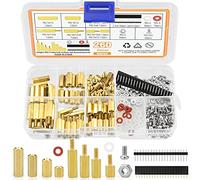 260pcs M2.5 Separadores Hex Distanzhülsen PCB Board/Platinen Masculino Hembra Separadores Tornillos Tuercas de Latón Hex Tuercas Surtido Kit para Placa Base Raspberry Pi