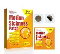 268 Bliss - Parches para mareo por movimiento para automóvil, autobús, avión, viajes en el parque, sin somnolencia, artículos esenciales de viaje para adultos y niños (42 unidades (paquete de 1))