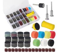 268 Piezas Discos Abrasivos de 25 mm, Almohadillas Abrasivas Húmedas y Secas, para Dremel Accesorios 60/80/120/240/400/800/1000/1500/2000/2500/5000/10000 para Accesorios de Pulido y Lijado