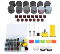268 Piezas Papel de Lija de 25 mm con Velcro, Lijas Pulir Faros para Uso en Seco y en Húmedo, Accesorios de Lijado para Destornilladores a Batería,para Malla de Lijado para Dremel