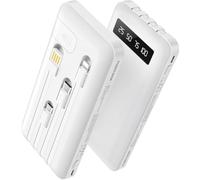 26800mah Power Bank con 4 Cable Integrado,22.5W bateria Externa Carga rapida, batería portátil USB C Powerbank con luz LED & Soporte,Cargador portátil para iPhone 16-11 Samsung Xiaomi moviles