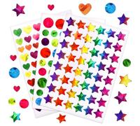 2685 Piezas Pegatinas Infantiles, Stickers Infantiles, Pegatinas Puntos, Estrellas y Corazones Autoadhesivas de Colores para Escuela, Recompensas para Estudiantes, álbumes de Recortes, Manualidades