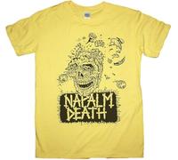 2688 Napalm Death Hatred Surge Carcass Brutal Truth TERROROZER New Yellow T-Tshirts Camisetas y Tops(Medium)