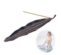 26CM Quemador de Incienso Soporte de Incienso en Forma de Hoja Porta Incienso de Metal Quemador Incienso Soporte Incienso Varilla para el Hogar, Sala de Yoga, Sala de Meditación