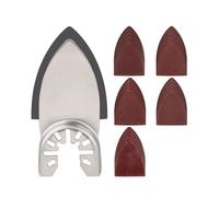 26Pcs Finger Oscillating Multitool Sand Pad with Hook & Loop Sandpaper Sheet for Wood Burr Grinding and Metal Derusting