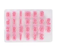 26pcs Número de formularios de pastel | Formularios de silicona tolerante y fácil de lanzamiento de calor para galletas/chocolates/dulces | Formularios de hornear (26 lowercase letters)