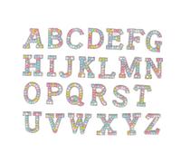 26pcs Self Adhesive Letter Patch Sticker, Pearl Rhinestone English Alphabet Stickers, DIY Clothes Decoration with Glitter Letters for Party, Wedding, Holiday Crafts
