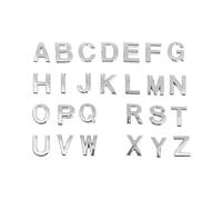 26pcs Silver Self Adhesive Alphabet Letters for Decoration Modern Rust Resistant Indoor Outdoor Use