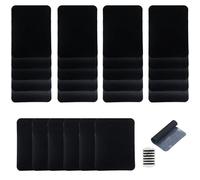 26pcs unidades de parches de tela negros,parches de reparación de tela con 1 kit de costura,parches de reparación para ropa,vestidos,camisas,abrigos,jeans