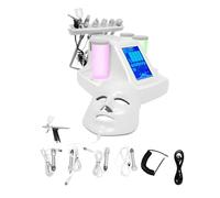 26W 7In1 Agua Hidrógeno Oxígeno Belleza Máquina,Máquina de oxígeno de belleza Hydrafacial,4 modos de succión,Pantalla táctil adecuada para la limpieza y el cuidado de la cara y el cuello