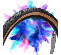 26x2.0 Neumático MTB con Carcasa 60 TPI de Alta Densidad 26-2.0 Dibujo Todo-Terreno y 26 2.0 Neumático Clincher Duradero con Flanco Marrón para MTB y Gravel