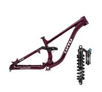27.5 29er Cuadro boost de bici de montaña 15.5/17.5" con 250mm amortiguador | 83mm BB, recorrido 195mm, eje pasante 12x148mm, freno de disco cuadro de cola blanda de cuatro brazos