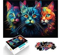 27.56" x 39.37" Rompecabezas para adultos de 2000 piezas, Dibujo de gato Lindo y Fantástico, Juegos educativos, Decoración del hogar, Puzzle, Ilustración, Regalo,