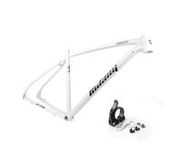 27.5er Cuadro De Freno De Disco De Bicicleta De Montaña 17" 18" 20" XC Cuadro BTT De Campo Traviesa De Aleación De Aluminio BSA BB68mm 10*135mm QR, Enrutamiento De Cable Semi-interno(White,27.5*18")