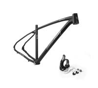 27.5er Cuadro De Freno De Disco De Bicicleta De Montaña 17" 18" 20" XC Cuadro BTT De Campo Traviesa De Aleación De Aluminio BSA BB68mm 10*135mm QR, Enrutamiento De Cable Semi-interno(Black,27.5*17")