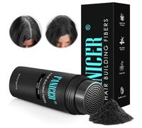 27.5G Fibras Capilares,Hair Fiber-Microfibras en Polvo para Disimular Calvicie y Aumentar el volumen,Lena y engrosa su Cabello,Cabello completo en segundos,Para Mujeres y Hombres(Negro)
