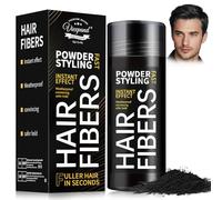 27.5G Fibras Capilares, Hair Fiber, Polvo Voluminizador para el Pelo, Polvos Volumen Texturizantes, Llena y engrosa su Cabello, Para Mujeres y Hombres, Ligero, No Pegajoso(Negro)
