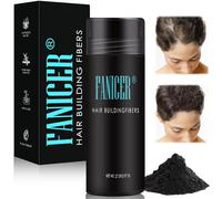 27.5g Hair Fibers,engrosamiento del cabello,Oculta la Pérdida de Cabello,las Zonas de Cabello Fino o Calvo Para Hombres y Mujeres,Hair Fibers para Disimular Calvicie y Alopecia (Negro)