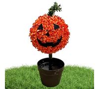 27.5in Fauxoutdoor Artificial Pumpkin Tree, Ghost Pumpkin Head Ornament, Ar