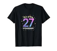 27 años de ser extraordinario Regalo de cumpleaños Camiseta, Hombre, Negro, M