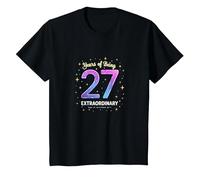 27 años de ser extraordinario Regalo de cumpleaños Camiseta, Niños, Negro, 2 años