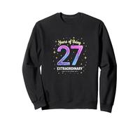 27 años de ser extraordinario Regalo de cumpleaños Sudadera, Unisex para Adultos, Negro, M