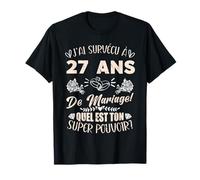 27 ANS De Mariage Humor Mari Anniversaire De Mariage Camiseta
