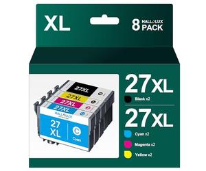 27 Cartuchos de Tinta XL para Epson 27XL Multipack 27 para Epson WF 3620 Workforce WF-3640DTWF WF-7710DWF WF-7720DTWF (2 Negro, 2 Cian, 2 Magenta, 2 Amarillo)